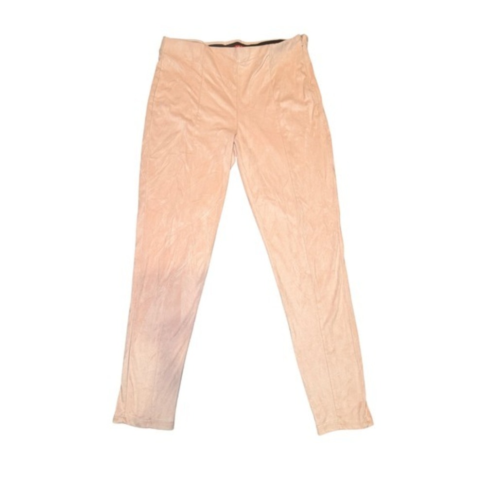 Pink Velvet Skinny Pants Y2K Soft Glam Stretch Mid Rise M